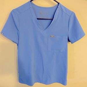FIGS Ceil Blue Scrub Top